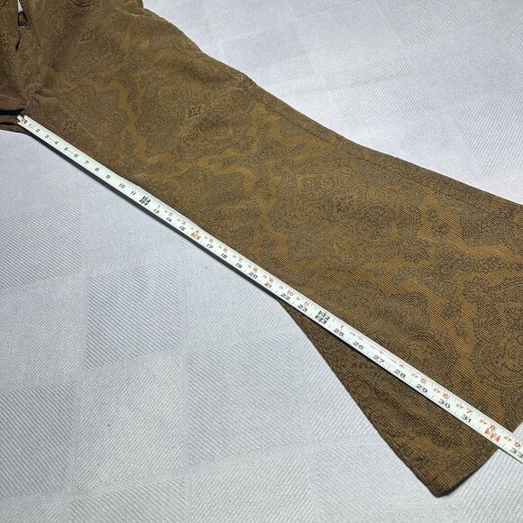 Run & Fly Brown Corduroy Paisley Flared Bell Bottom Pants Women's Sz 36R (38x32) - Picture 15 of 16